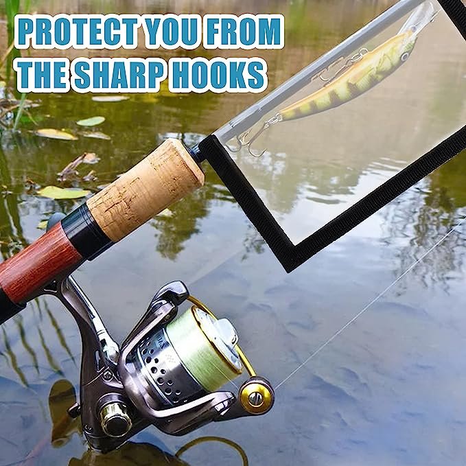 Fishing Lure Wraps 5 Packs Durable Clear PVC Lure Covers Keeps Fishing Safe Easily See Lures Fishing Hook Covers Bait Storage K